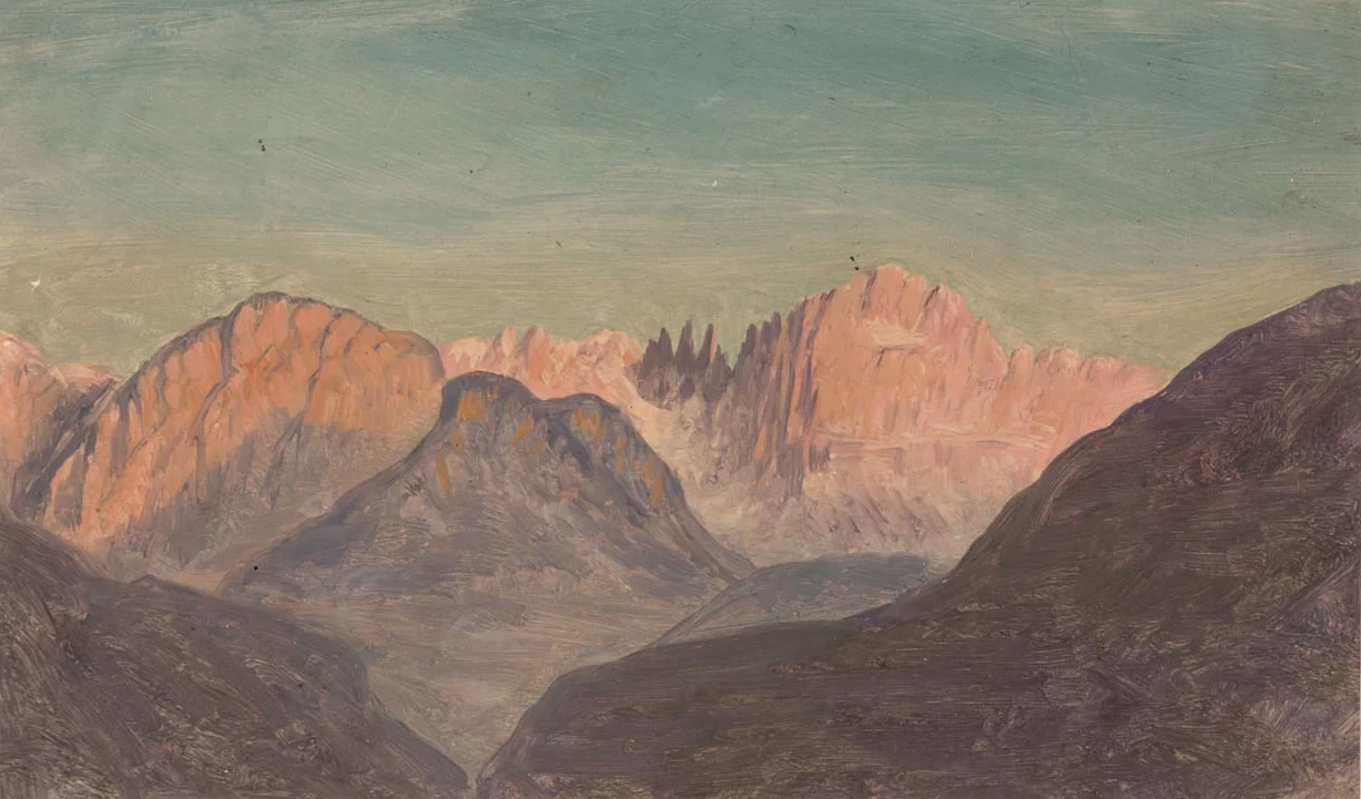 Paesaggio montano con un lago - Tartu Art Museum's painting collection, dettaglio